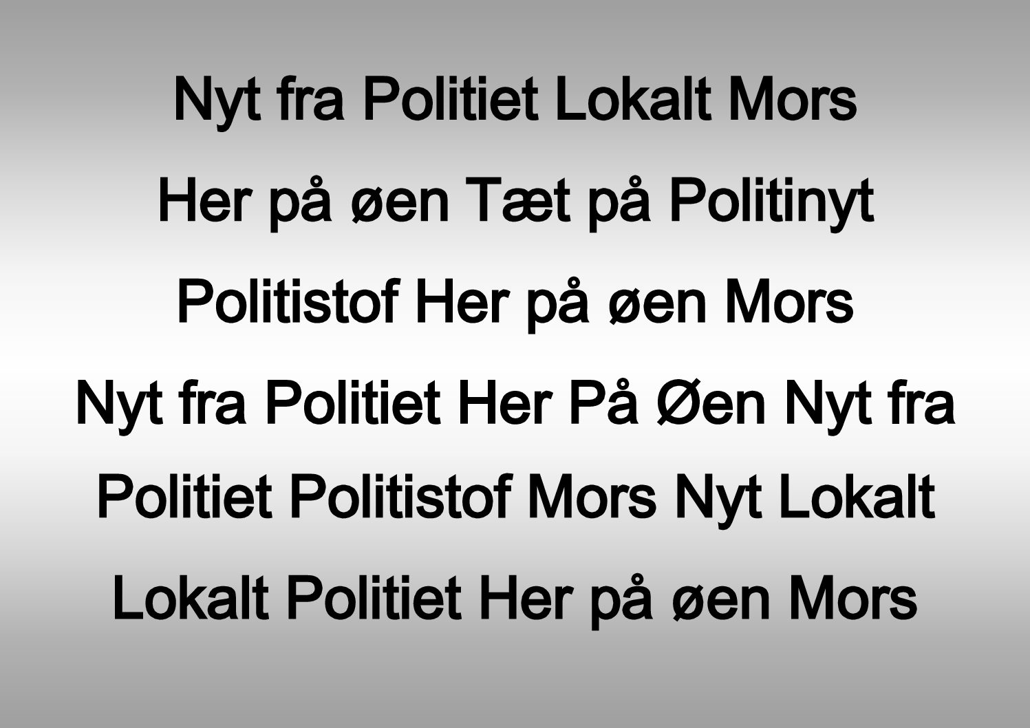 Nyt fra politiet