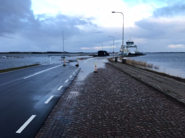 Højvande lukker Feggesundfærgen i dag