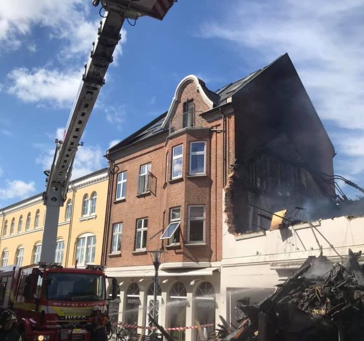 Miniovn startede storbranden i gågaden