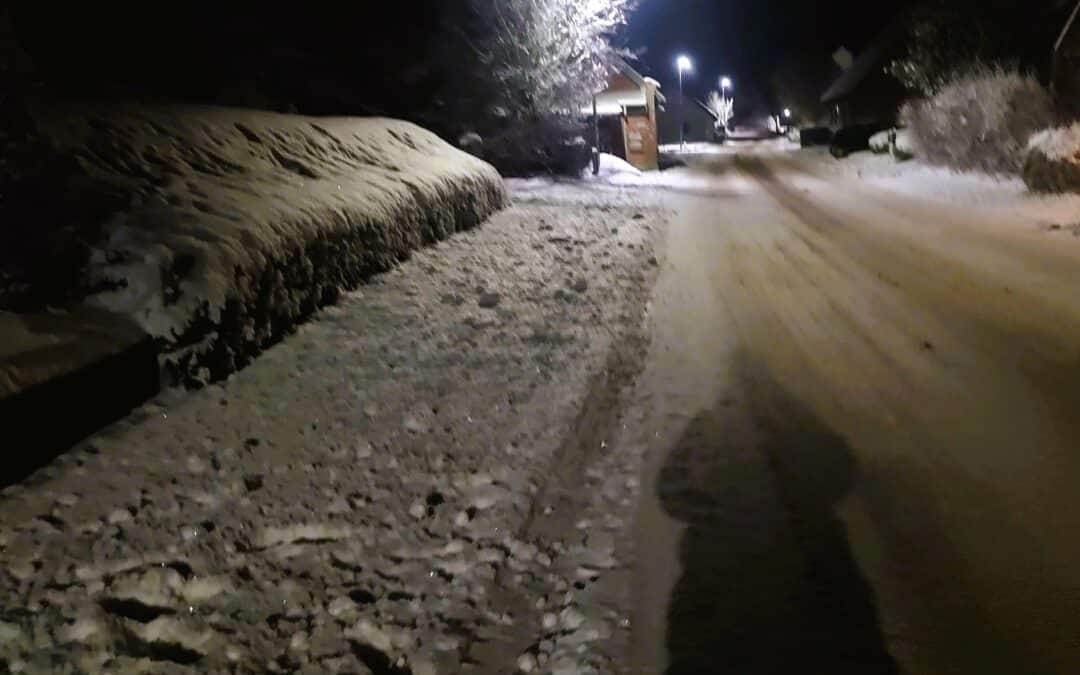 Det varslede snevejr er kommet