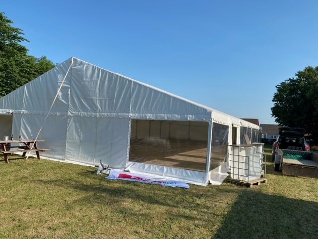 Landskamp på storskærm i Erslev